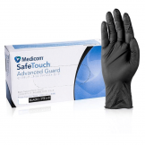 Nitrile Gloves Powder Free Black Medium 100Pk 2