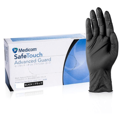 safetouch blue nitrile gloves medium