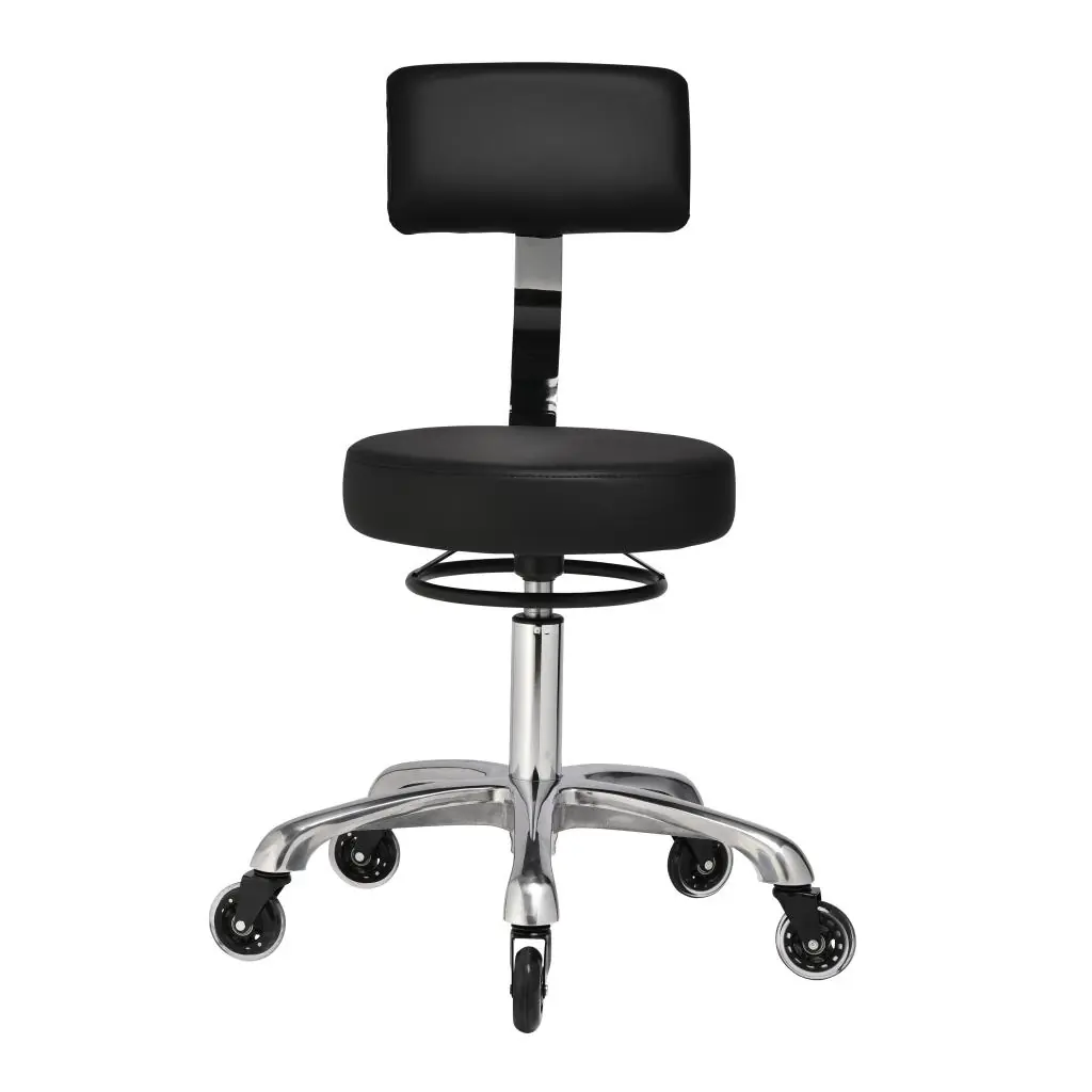 Clio With Backrest Medical Stool Black Onyx - Image 4