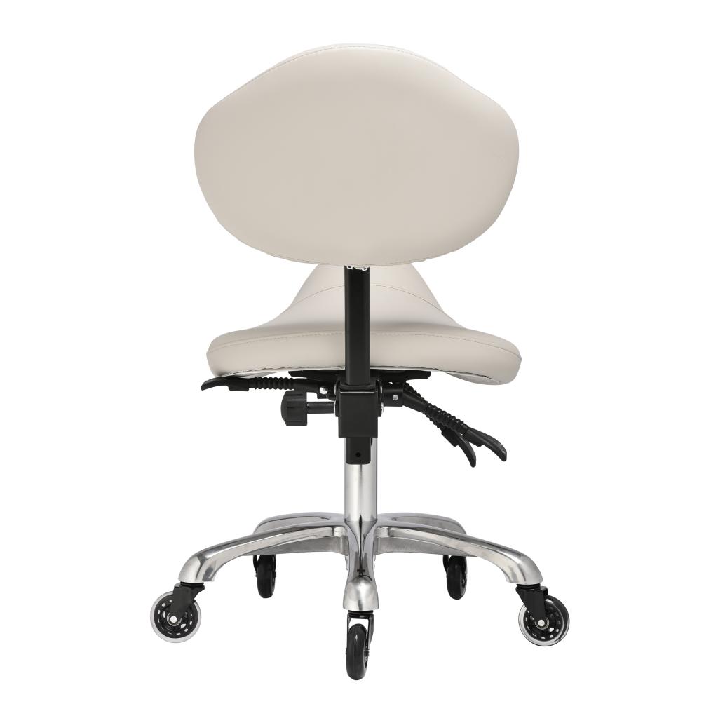 Iris With Adjustable Backrest Medical Saddle Stool Warm Stone - Image 3