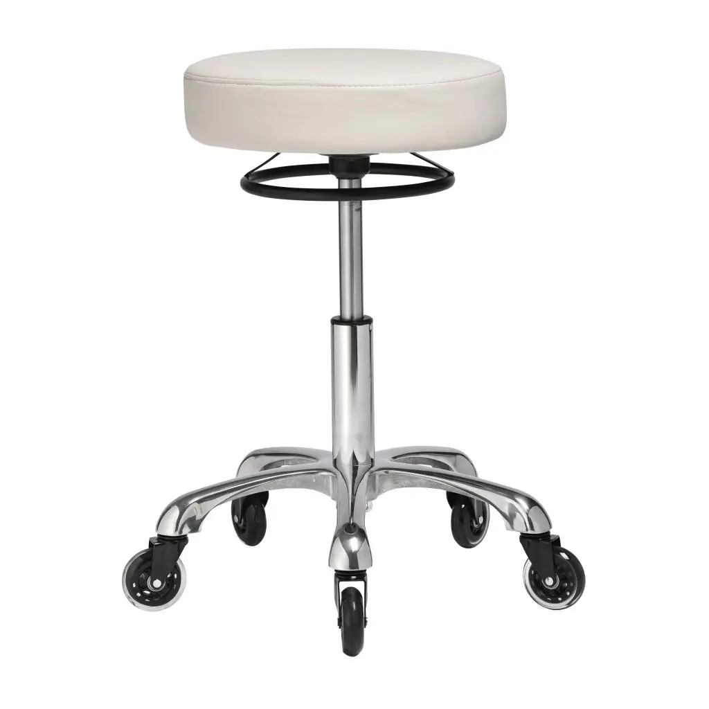 Zelus Round Medical Stool Warm Stone - Image 2